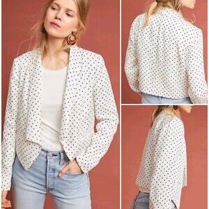Cartonnier by Anthropologie Women's Polka Dot Jacket Size XS